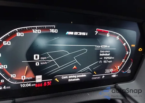 2020 BMW M235I Gran Coupe xDrive z USA, uszkodzony, nr VIN WBA13AL05L7F78801